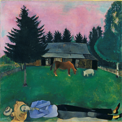Chagall «El poeta tumbado» | Blog de la Biblioteca Municipal de Alange